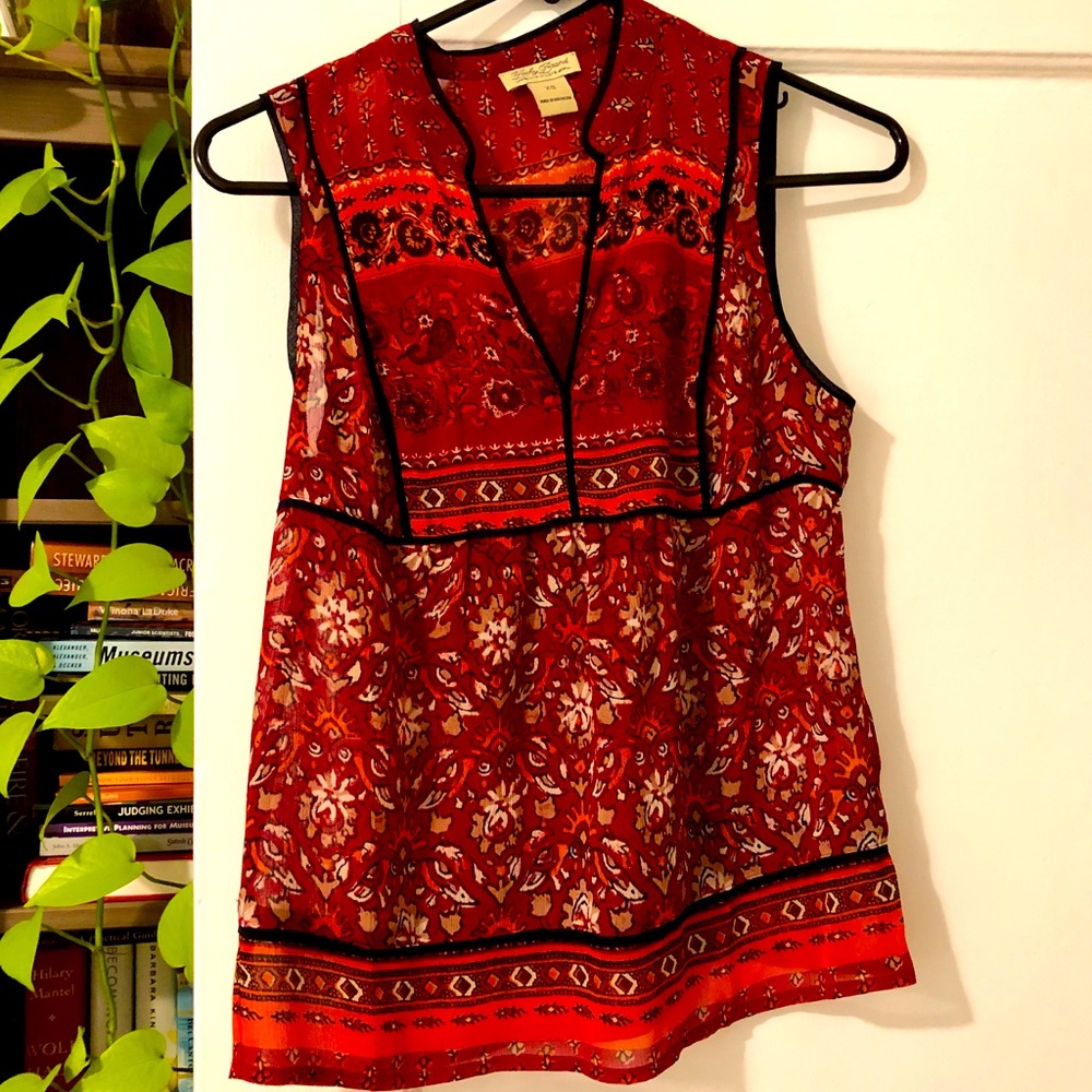 Lucky brand boho pattern tank top size XS